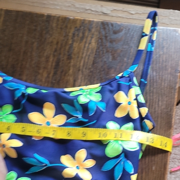 Vintage Cherokee Women High Cut Cheeky One Piece Swimsuit Size 8 S/M Floral 80s - Picture 10 of 14